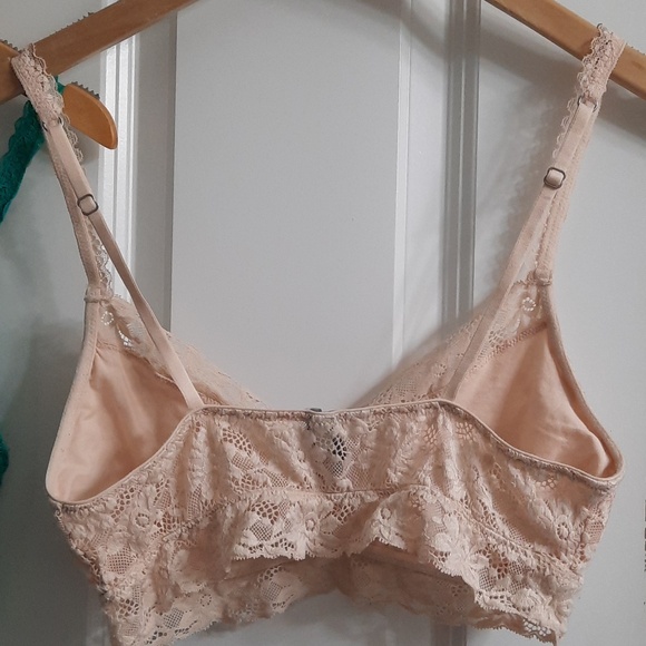 Aerie Lace Bralette Set in Teal and Nude - Picture 6 of 7